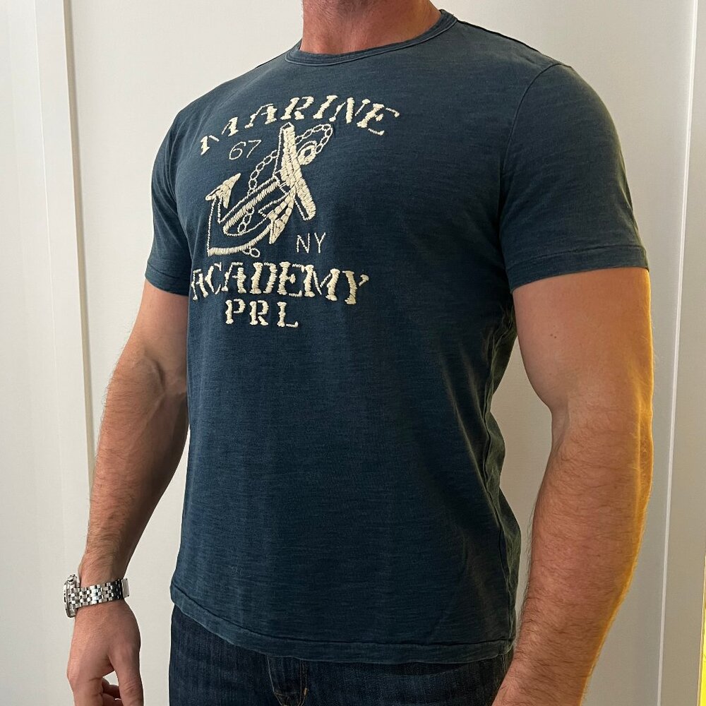 Polo Ralph Lauren - Navy T-Shirt - Embroidery Design - Size Large